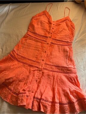 Orange summer mini dress 🤍